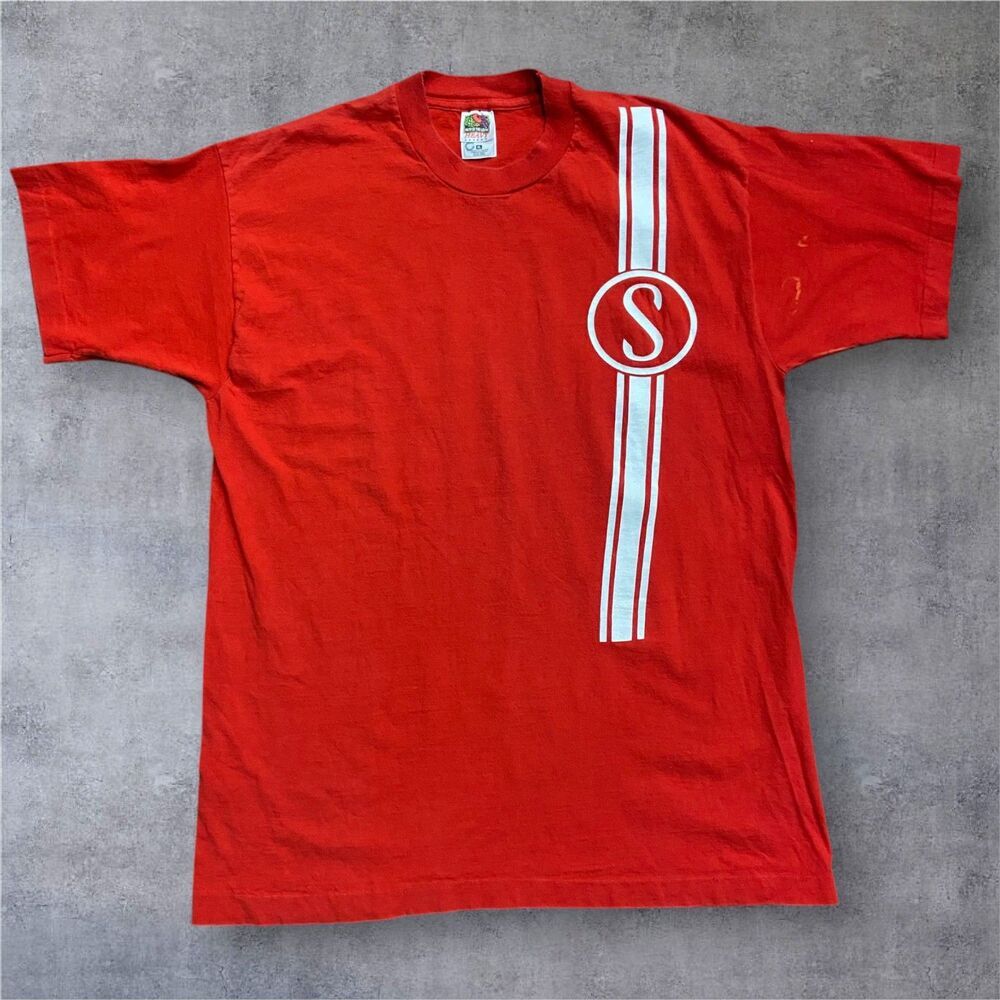 Schwinn Vintage Single Stitch Red White Cotton T-Shirt Men's Size Extra Large